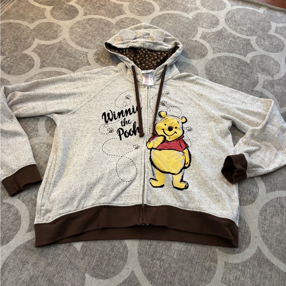 Winnie the Pooh Hoodie with Brown Accents